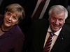 Nmecká kancléka a éfka CDU Angela Merkelová s lídrem kesanských socialist...