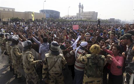 Demonstrace v Egypt (ilustraní fotografie).