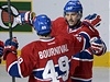 eský hokejista Montrealu Canadians Tomá Plekanec (vpravo) a jeho spoluhrá Michael Bournival