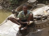 Potopený tank z Etiopsko-eritriské války.