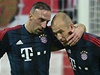 Ribéry a Robben slaví gól do sít Plzn.