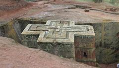 Uniktn UNESCO stavby: etiopsk skaln kostely