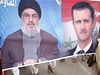 lenové hnutí Hizballáh s portréty vdce Hizballáhu Hasana Nasralláha (vlevo) a syrského prezidenta Baára Asada