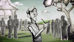 Z filmu Autobiografie jednoho lháe: nepravdivý píbh Grahama Chapmana.