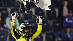 Závod mistrovství svta ve freestyle motokrosu. Na snímku je Libor Podmol