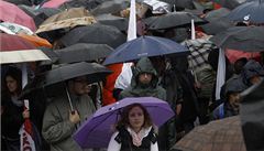 Řekové vyšli do ulic navzdory nepřízni počasí | na serveru Lidovky.cz | aktuální zprávy