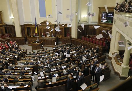 Zasedání ukrajinského parlamentu