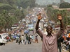 Addis Abeba, 3,5 milionová metropole, je stejn chaotické velké msto jako...