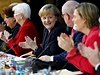 Nmecká kancléka Angela Merkelová na jednání o vytvoení vládní koalice