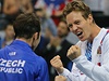 tpánek a Berdych slaví obhajovu Davis Cupu.