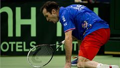 Marný boj. �t�pánek s Djokovi�em padl.