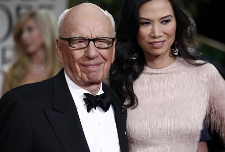 Rupert Murdoch s manelkou Wendi na rozdávání cen Golden Globe v roce 2012. 