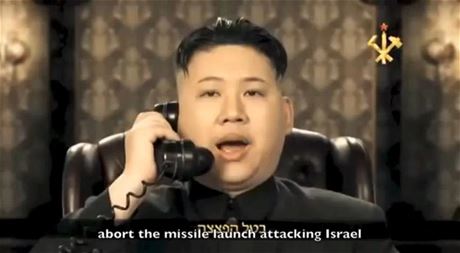 Zrute útok na Izrael, volá dvojník Kim ong-una v izraelské reklam.
