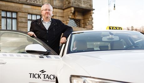 Radim Janura, zakladatel a vlastnk Student Agency, pedstavil projekt prask taxisluby Tick Tack