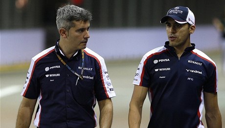 Venezuelský pilot formule 1 Pastor Maldonado (vpravo)