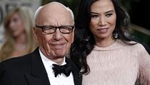Rupert Murdoch s manželkou Wendi na rozdávání cen Golden Globe v roce 2012. 