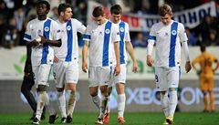 Zklamaní fotbalisté Slovanu po prohe nad Freiburgem