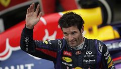 Australský pilot formule 1 Mark Webber z Red Bullu