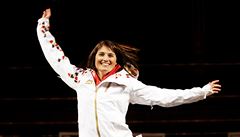 Stylové k�andy. Nikola Sudová p�edstavila oble�ení pro olympiádu v So�i.