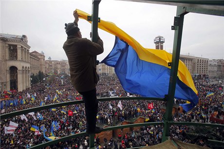 Protivládní demonstrace v Kyjevě pokračují