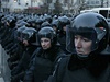 Poádková policie v ulicích Kyjeva