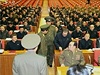 ang Song-tchek byl odveden pímo ze zasedání politbyra (zábr z vysílání severokorejské televize) 
