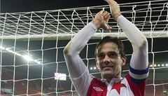 Karol Kisel pi rozluce s fanouky.