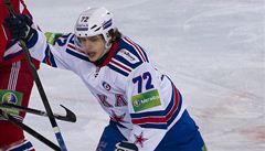 Lev Praha - Petrohrad. Stelec Artmij Panarin z Petrohradu se raduje z gólu