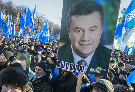 Nechceme bt pvskem Evropy, znlo na provldn demonstraci v Kyjev