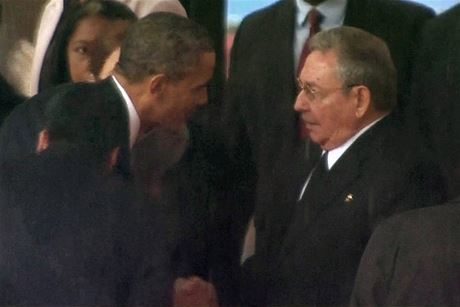 Barack Obama a Raúl Castro 
