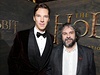 Benedict Cumberbatch a reisér Peter Jackson na slavnostní premiée filmu