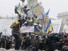 Protivládní demonstrace na kyjevském námstí Nezávislosti