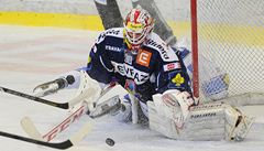 Kometa Brno - Vítkovice. Branká� Vítkovic Daniel Dolej�