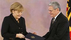 Potřetí v čele Německa. Angela Merkelová byla jmenována kancléřkou
