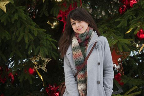 Ázerbájdánská studentka Diana Shirinová slaví Vánoce v Praze.
