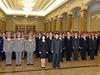Severokorejtí funkcionái v paláci Kumsusan