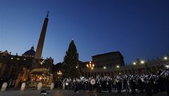 Ve Vatikánu odhalili obí jesliky a rozsvítili svtlo míru.