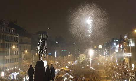 Oslavy zaátku roku 2014 na Václavském námstí.