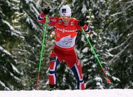 Norský běžec na lyžích Johnsrud-Sundby.