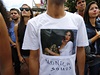 Píznivci zavradné Miss Venezuela Monicy Spearové vyli do ulic Caracasu.