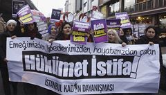 Protivládní demonstrace v Turecku.