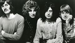 Led Zeppelin v době největší slávy. Zleva bubeník John Bonham, zpěvák Robert Plant, kytarista Jimmy Page a basista John Paul Jones.