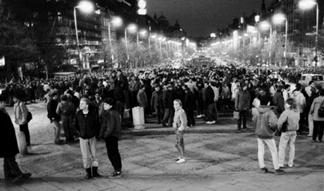 Praha, Václavské námstí 18. ledna 1989