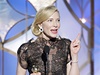 Cate Blanchett získala ocenní pro nejlepí herku v tragikomedii Woodyho Allena Jasmíniny slzy.
