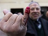 Odvolil jsem. Egypan ukazuje malíek oznaený inkoustem poté, co hlasoval v referendu o nové ústav.