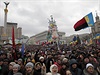 Protivládní demonstrace na kyjevském námstí Nezávislosti.