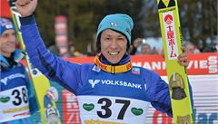 Japonský skokan na ly�ích Noriaki Kasai.