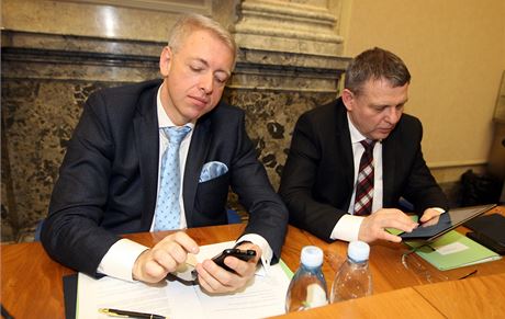 Ministr vnitra Milan Chovanec a ministr zahrani Lubomr Zaorlek.