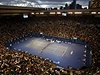 Rod Laver Arena pi zápase Wawrinky s Djokoviem