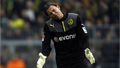 Branká Dortmundu Roman Weidenfeller.